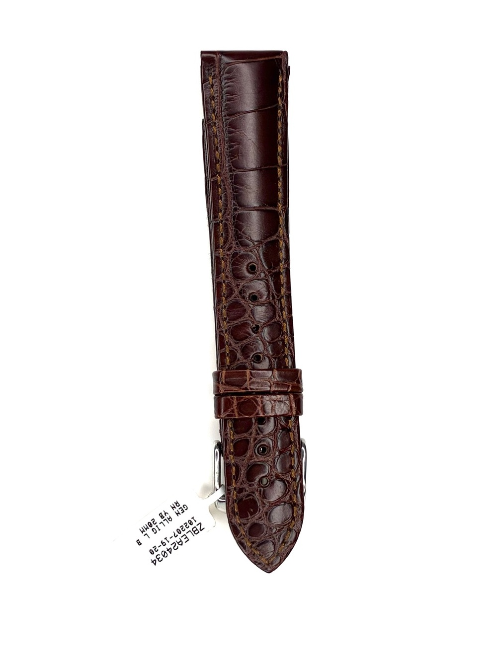 HIRSCH Louisiana Alligator Leather Watch Band - 20mm Brown L